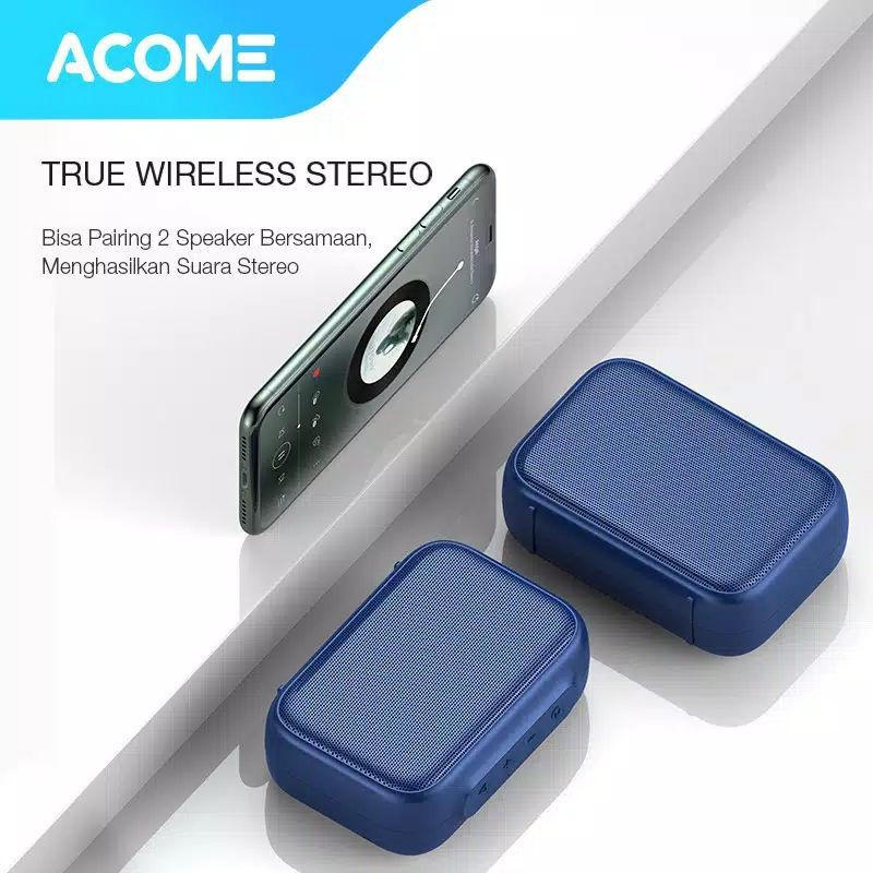 Acome A1 Speaker Bluetooth 5.0 Portable Ultra Bass TWS Garansi 1 Tahun