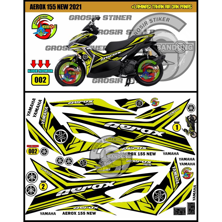 STRIPING VARIASI MOTOR YAMAHA AEROX 155 NEW 2021