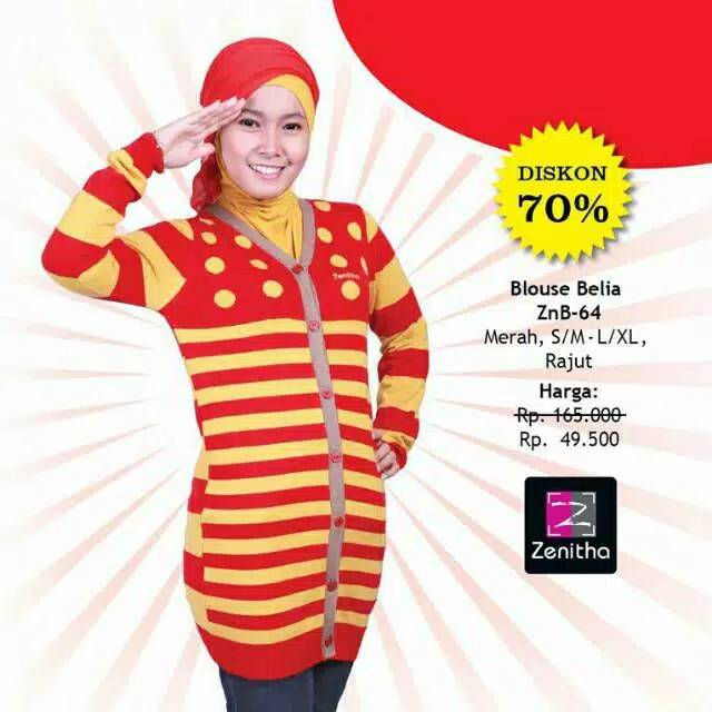 Blouse Zenitha Belia ZnB - 64  Merah