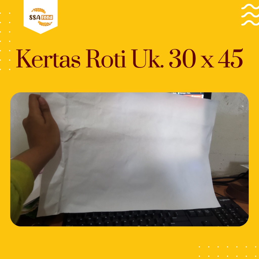 Kertas Roti Uk. 30 x 45 Cm / Baking Papper / Alas Donat / Alas Roti Isi 1 Lembar