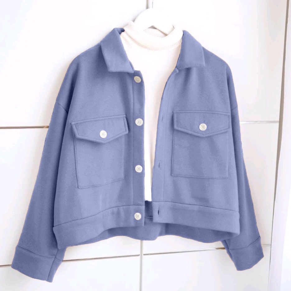 Outer Wanita Cardigan-Denim (kerah)