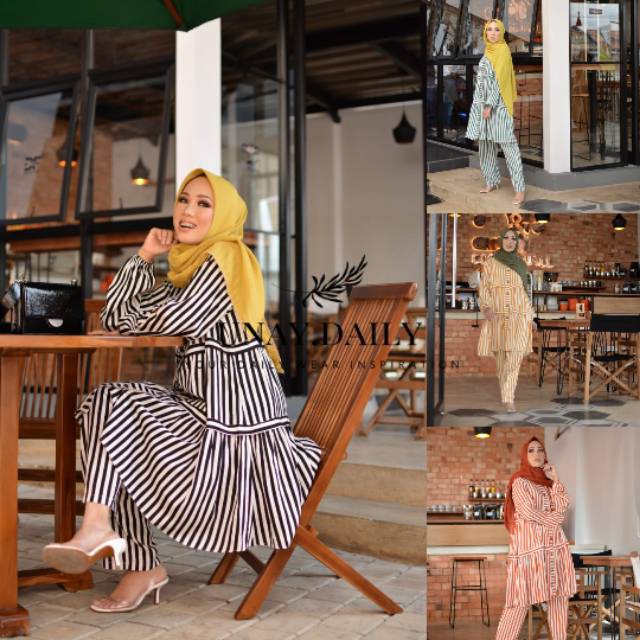 Dominic Piyama Fashion Multifungsi Busui Original by Unay Daily