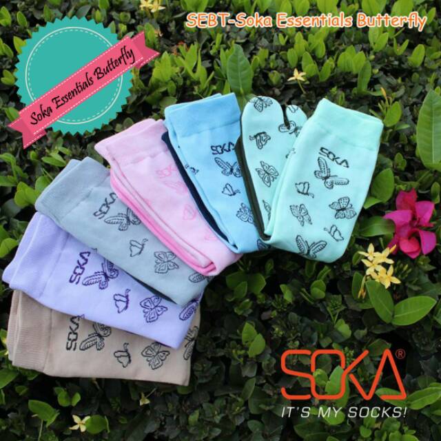 Original kaos kaki Soka essentials Butterfly
