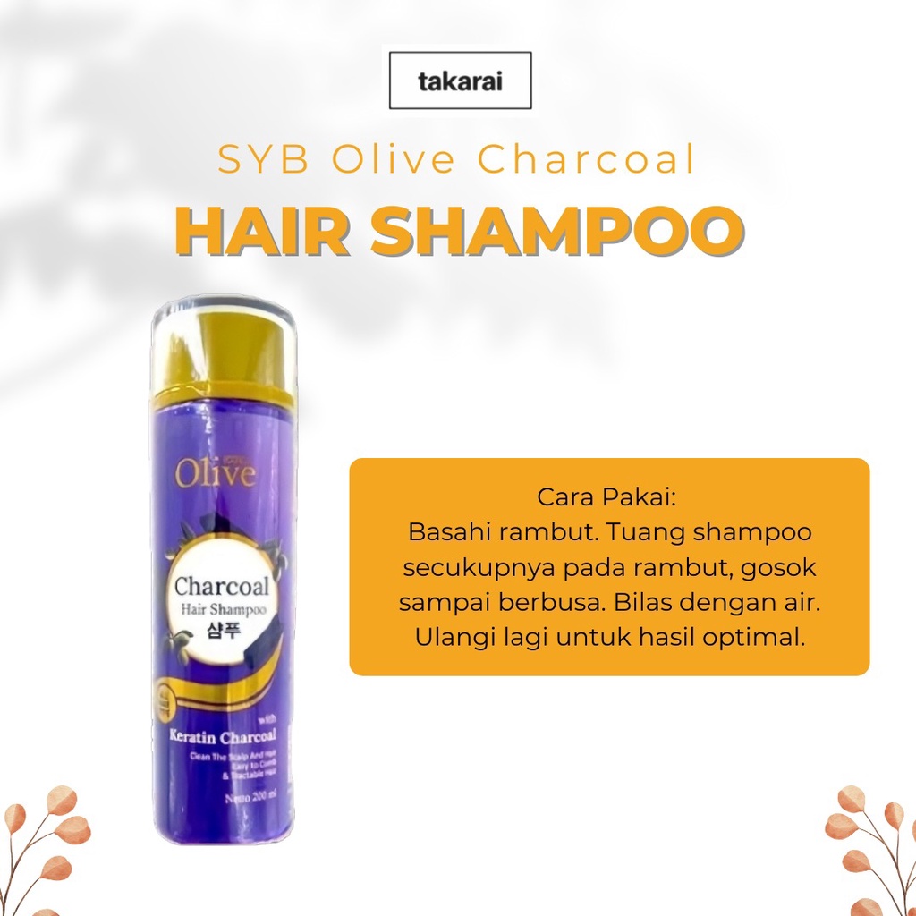 [COD] SYB Olive Charcoal Shampo Hair Care Series Treatment Rambut Anti Kusut with Keratin - BPOM 200ML