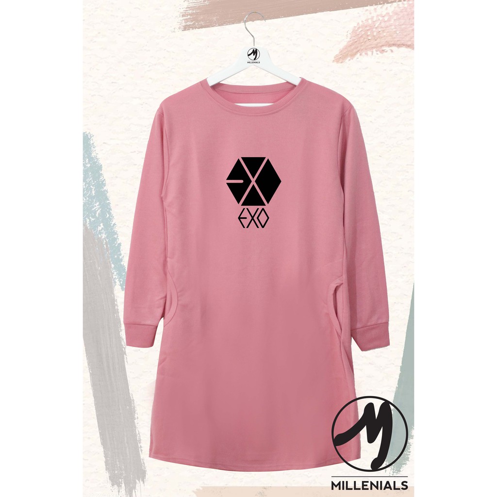  TUNIK  WANITA BAHAN BABY  TERRY  BERKUALITAS EXO KPOP 