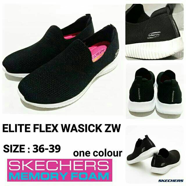 Sepatu Skechers Woman Slip On Elite Flex Wasick ZW Murah Dan Terbaru