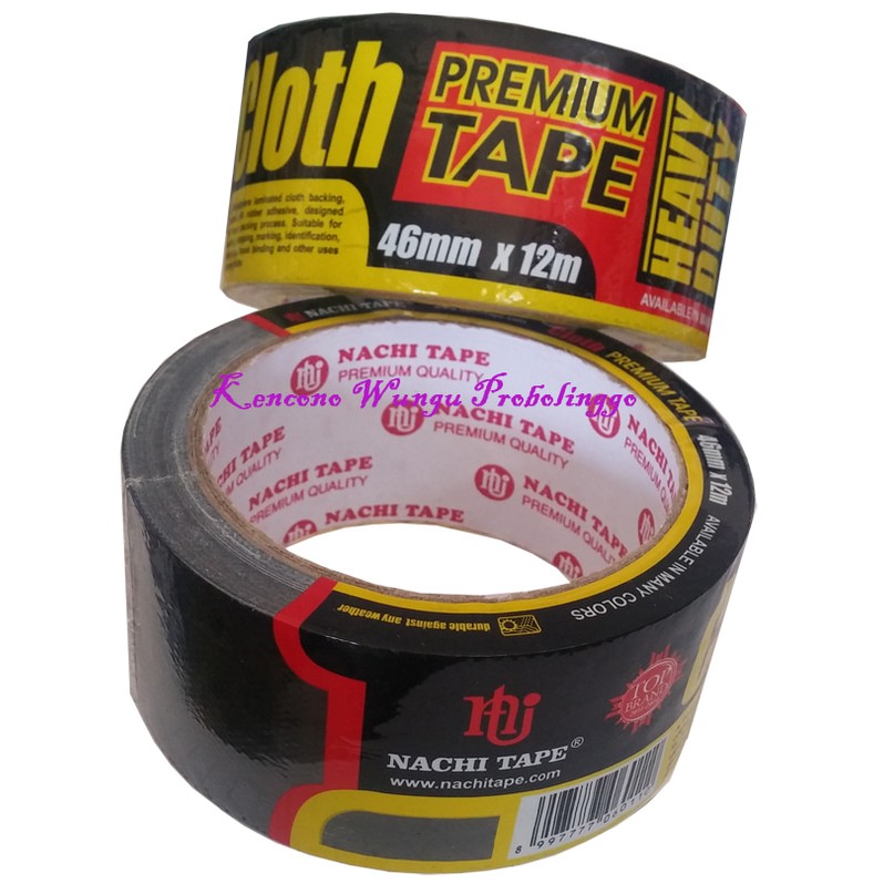 

Isolasi Lakban Kain Cloth Tape Hitam Nachi 2" 46mm x 12m