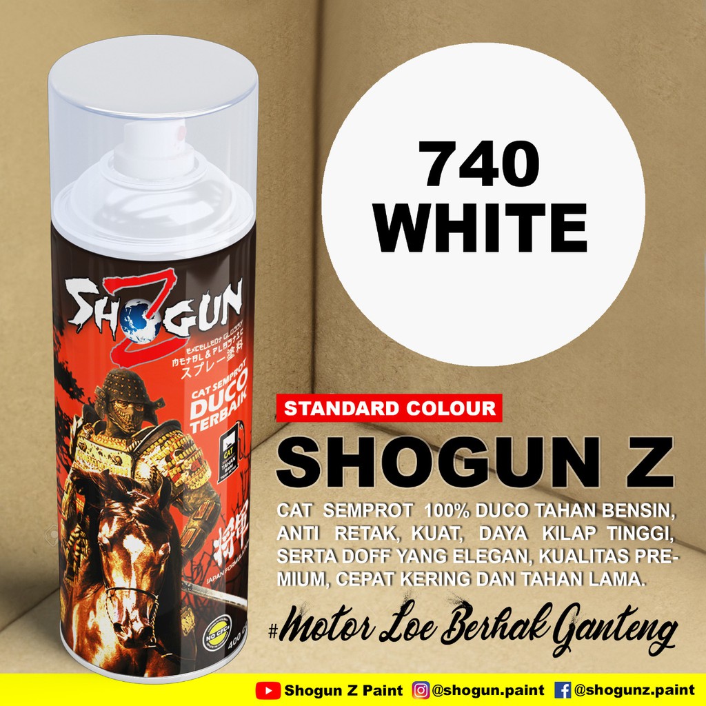 

CAT SEMPROT SHOGUN Z WARNA WHITE > UK 400CC