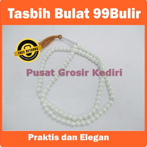 Tasbih Putih Mutiara Plastik