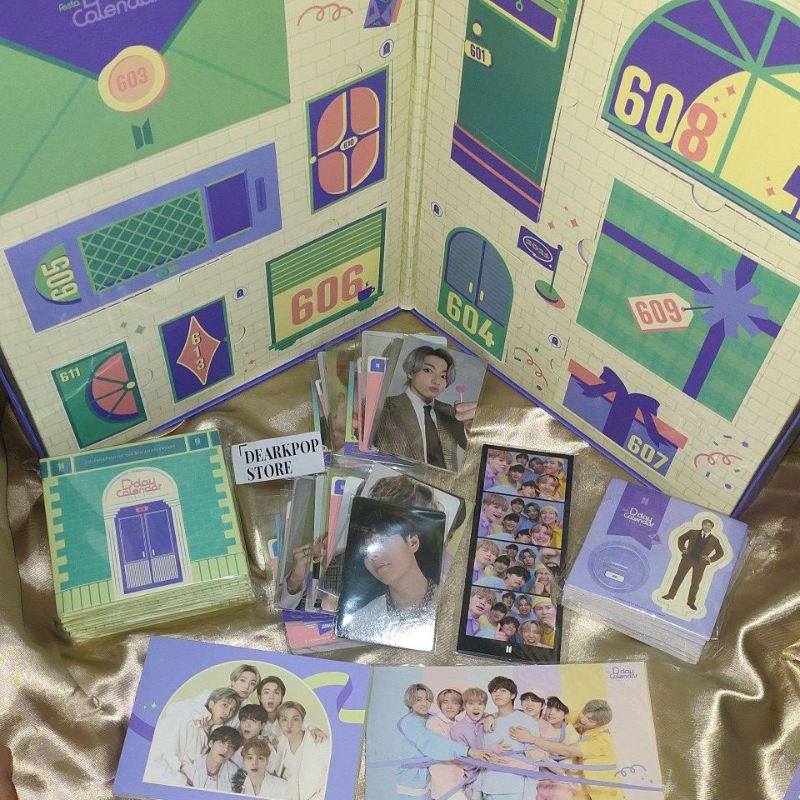 Sharing OFFICIAL BTS Festa D-Day Calendar Photocard Jungkook Taehyung Jimin j-hope Suga Jin RM