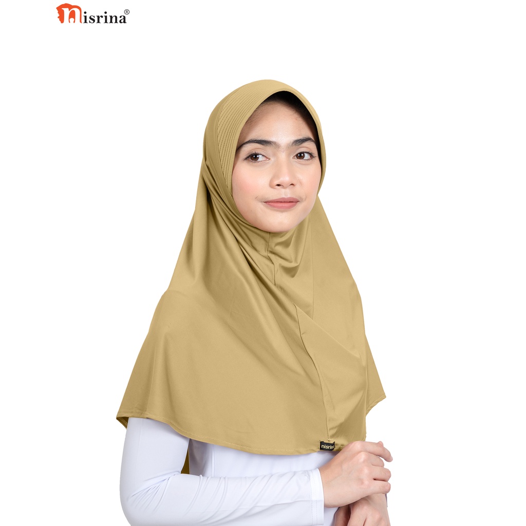 Nisrina Fashion Muslim Jilbab Instan Polos Citra Narurita-Khaki