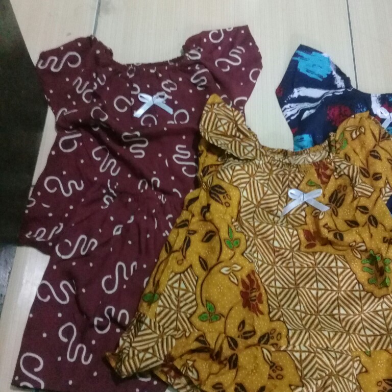Setelan Anak/baju Tidur/baju Santai/baju Harian Anak/batik Anak/babydoll/stelan Usia 6bulan-2tahunl