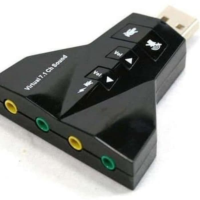 USB Sound Card 7.1 External Aux Splitter Cabang 2 Spliter Soundcard