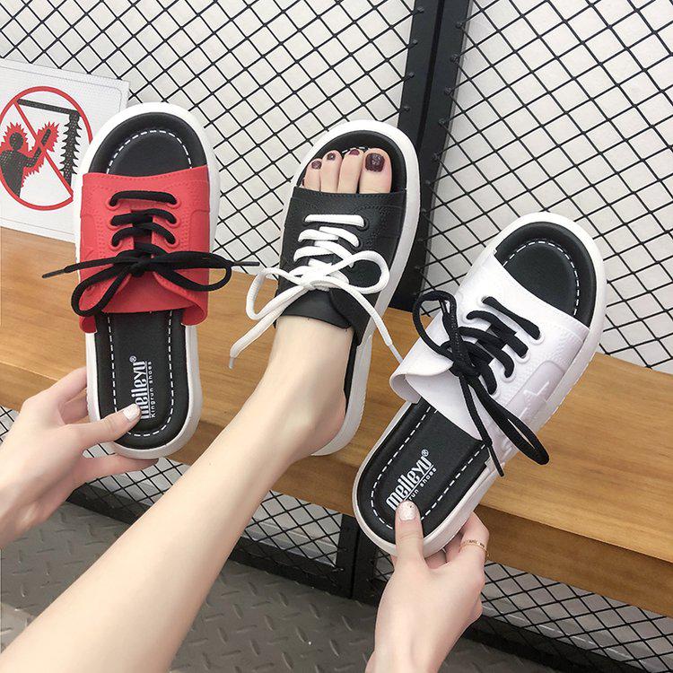 Ielgy Sandal Selop Wanita Sol Tebal Gaya Korea Warna Merah Ielgy Sandal Selop Wanita Sol Tebal Gaya Korea Warna Merah