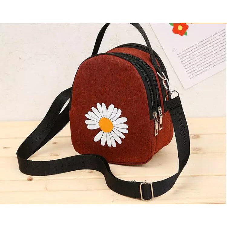 Charyatink - Tas slempang Wanita motif bunga Matahari Sling Bag import