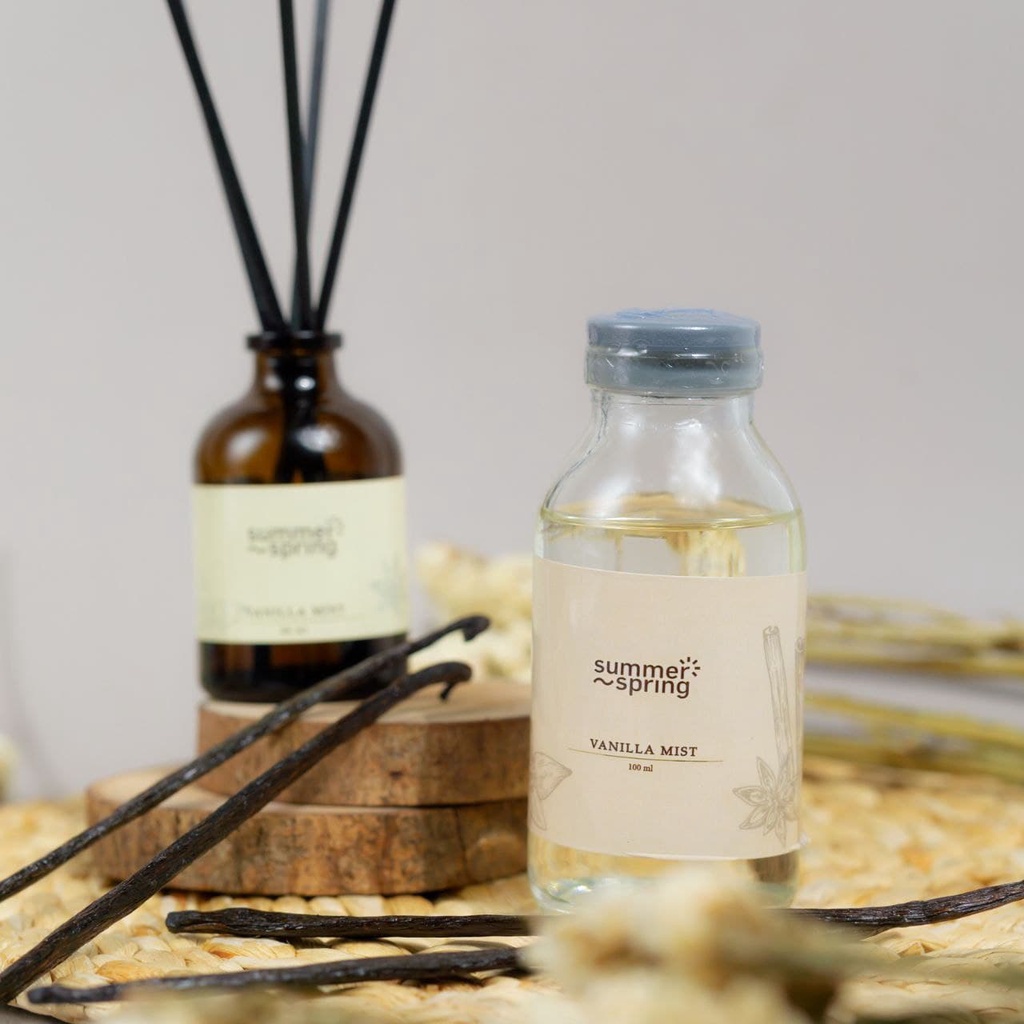 REFILL Reed Diffuser Aromatherapy Diffuser Aroma Pengharum Ruangan Pewangi Essential Oil SummerSpring 100ml