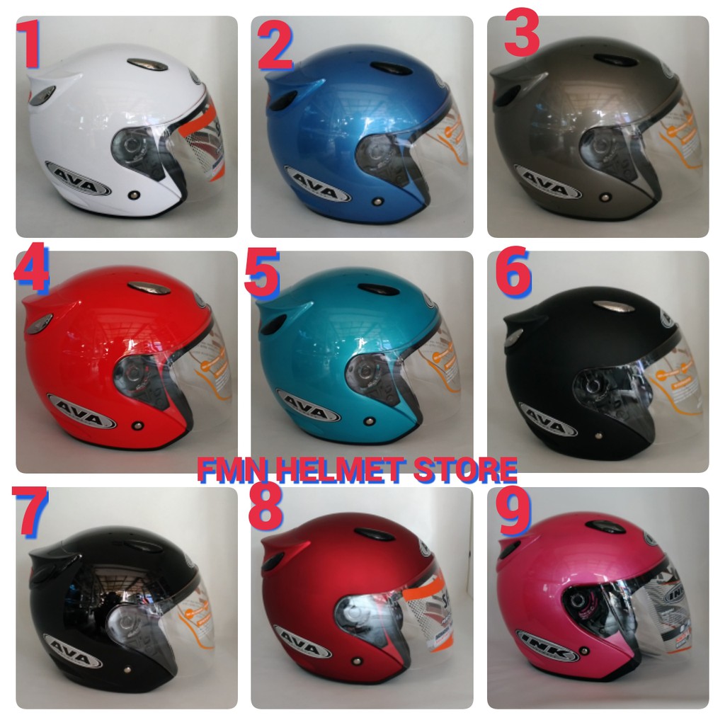 Helm AVA SS7 Half Face Model Centro