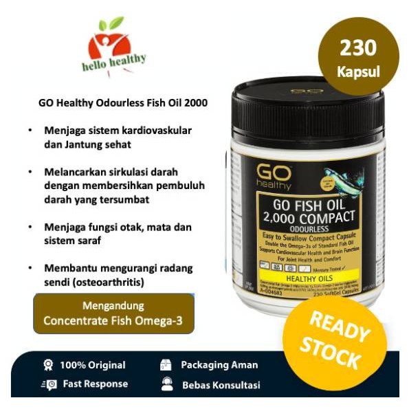 Go Healthy - ODOURLESS Fish Oil 2000mg 230 Capsules