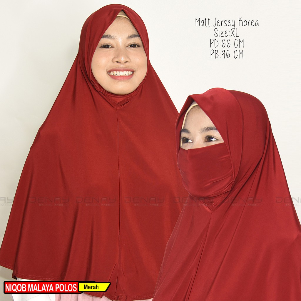 TOKODENAY - HIJAB MASKER - NIQAB MALAYA 2IN1 - BAHAN JERSEY - JILBAB WANITA MUSLIMAH - BEST SELLER
