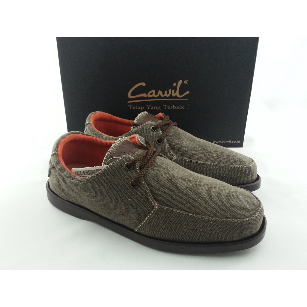 Sepatu casual pria/laki-laki, Carvil Harvest Brown and Denim ...