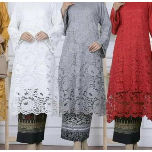 ➪ KEBAYA MODERN TUNIK BROKAT ATASAN ✼