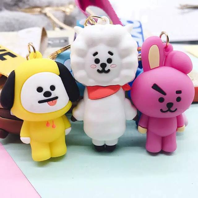 Gantungan kunci Bts LOVE / gantungan kunci BTS TATA CHIMMY COOKY SHOOKY KOYA MANG RJ VAN / BANGTAN