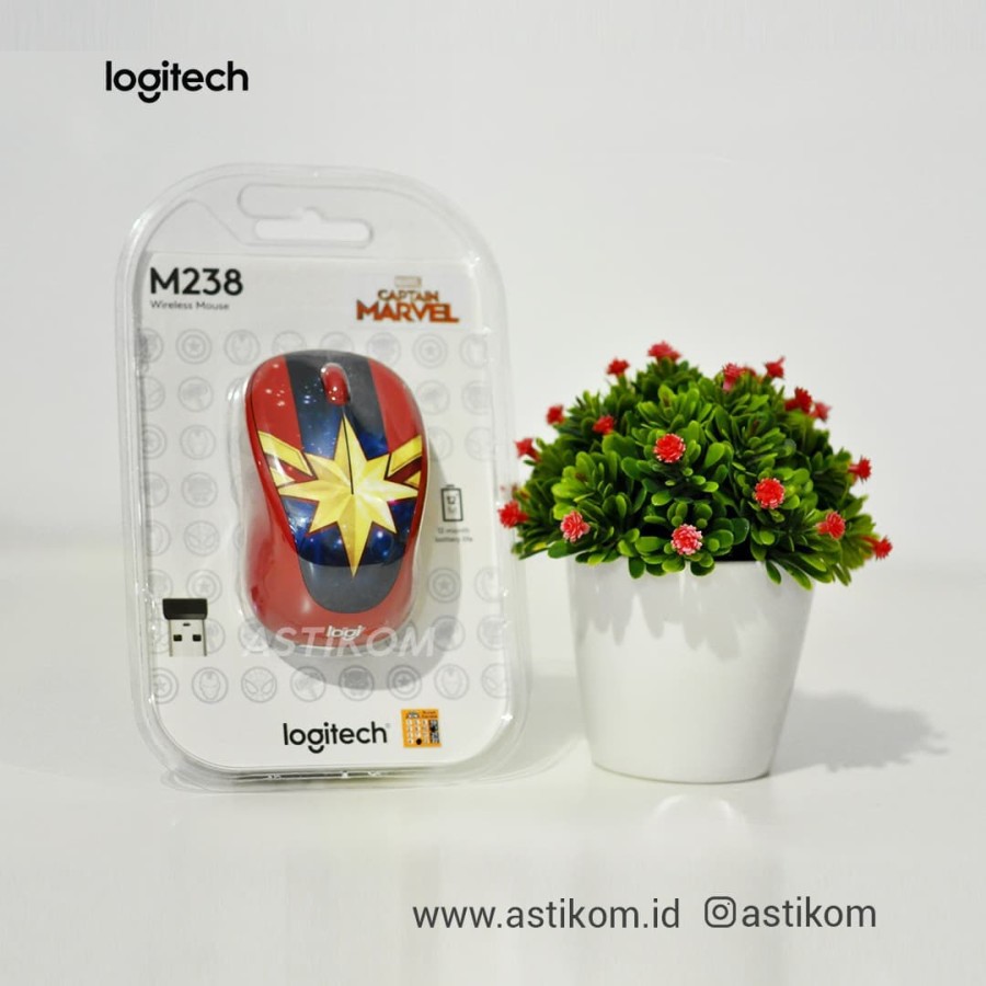 Mouse Logitech M238 Marvel Collection Wireless | By Astikom