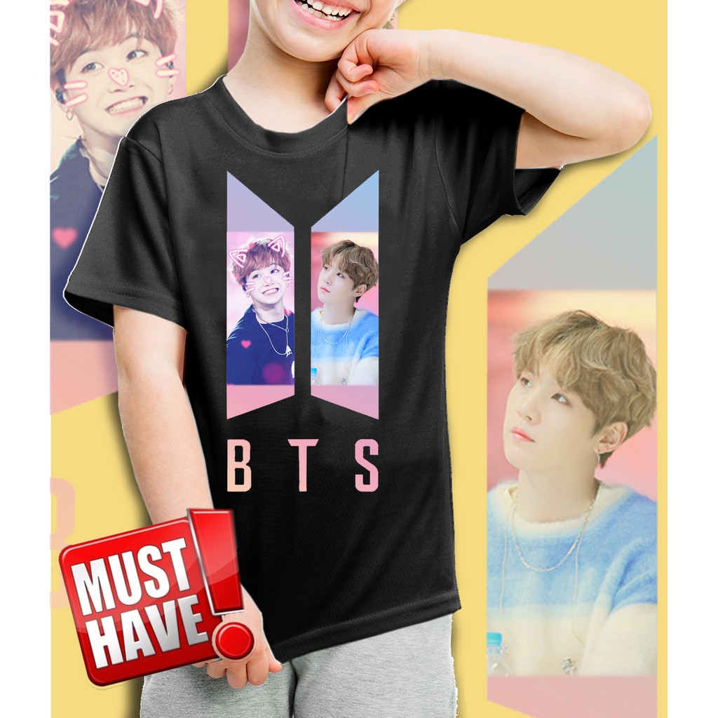 Kaos/baju anak BTS -SUGA- 001 (size anak 1 -10 tahun)