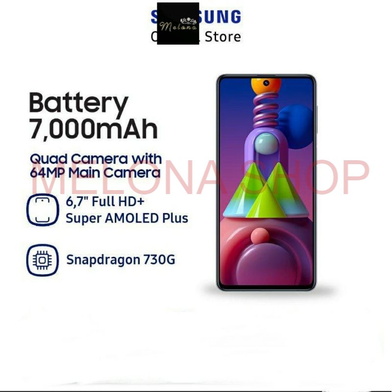samsung m51 ram 8gb 128gb 8/128 garansi resmi sein samsung Indonesia 1 tahun