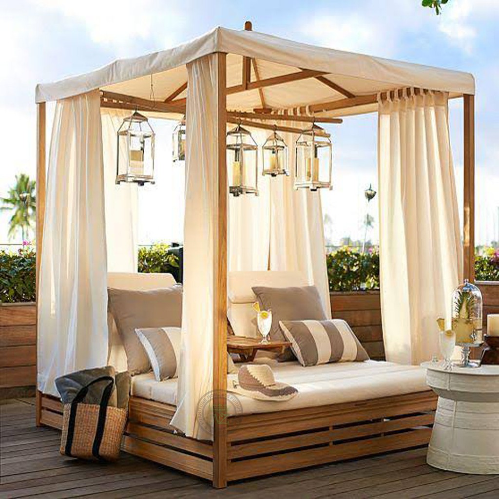 Gazebo Double Sun Lounger Jati - Daybed - NZ Furniture