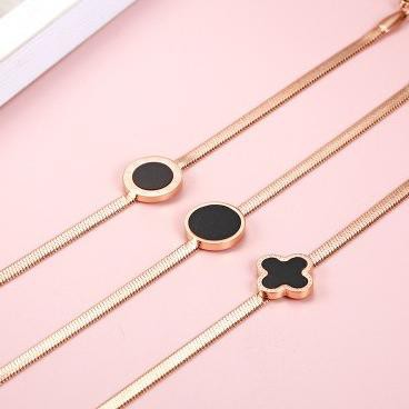 Special Price.. (RINN Jewelry) Gelang Titanium Korea Model Bestseller Rantai Ular Gepeng - BB398