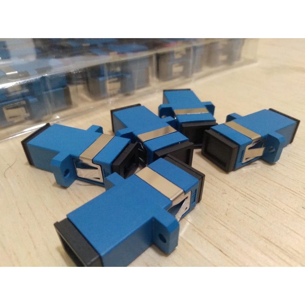Adapter Barrel SC UPC Fiber Optik FTTH Connector Single Mode