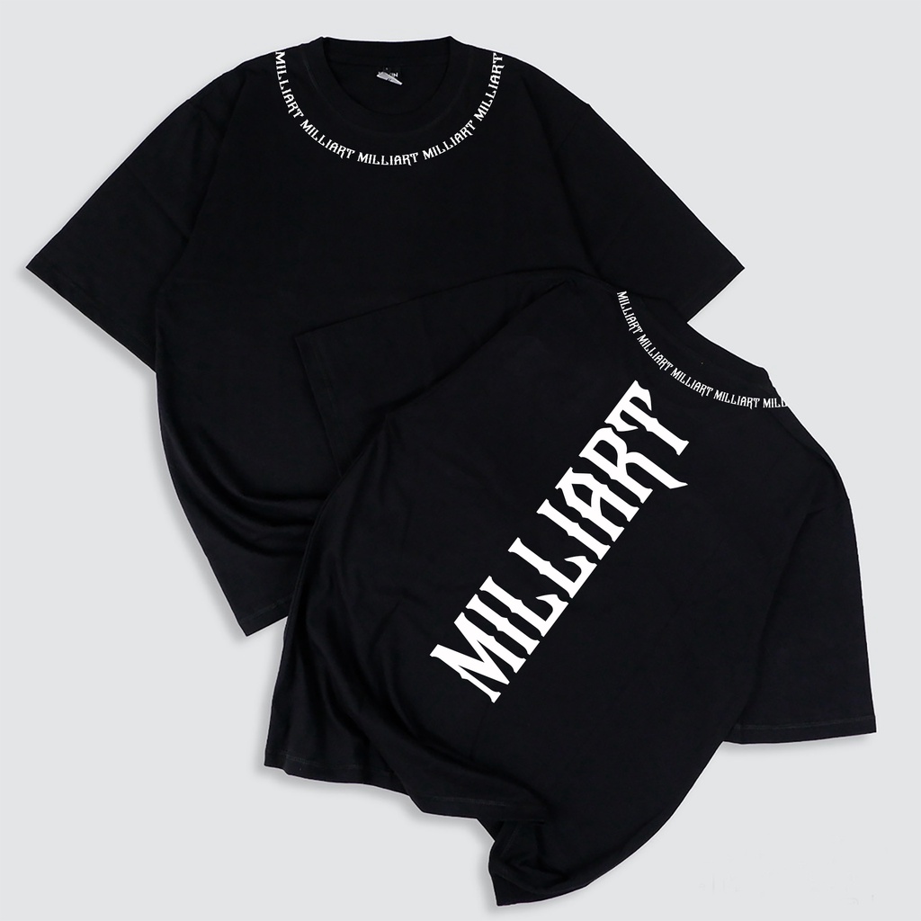 OVERSIZE Tshirt MILLIART- Kaos Milliart | Kaos Hitam | Pakaian