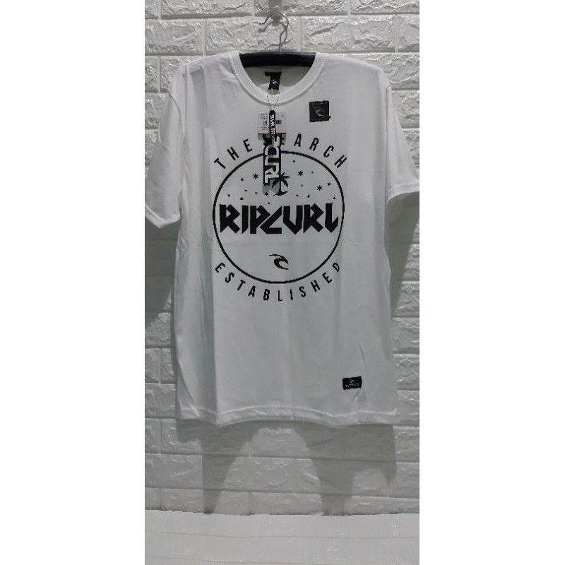 Kaos Jumbo/t-shirt RIPCURL Putih - kaos big size - kaos size XXL LD 116 cm PB 78 cm free meteran