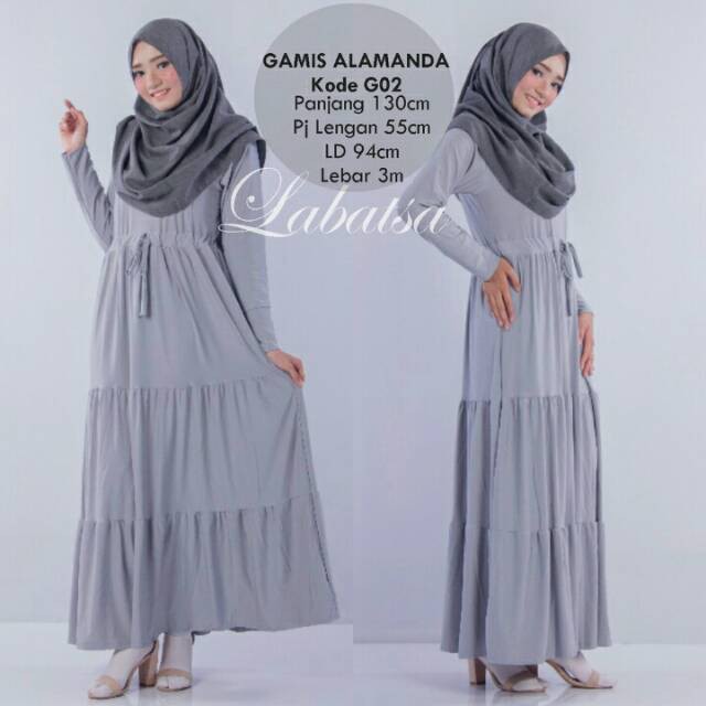 Gamis susun canda serut / gamis susun canda / gamis ainun / gamis jersey