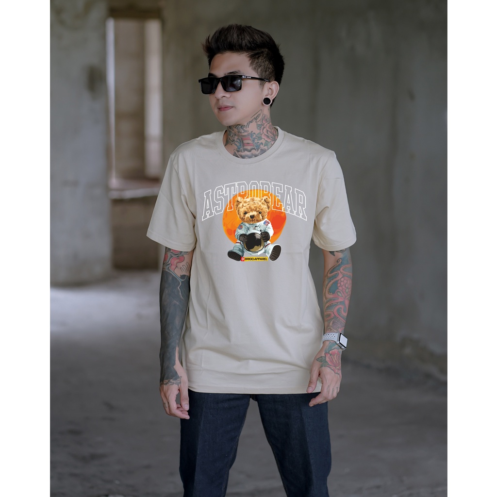 BRIGO Kaos Lengan Pendek Astro Bear || Kaos Katun Combed M-XL || Kaos Distro BRIGO Beruang ASTRO