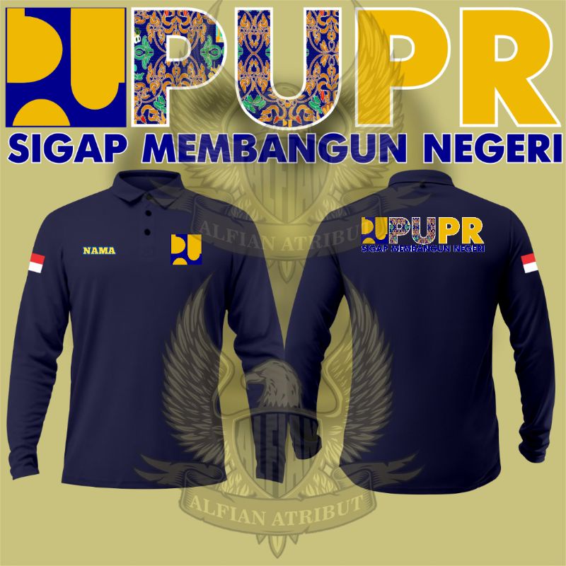 KAOS PUPR,KAOS KERAH POLO PUPR LENGAN PANJANG
