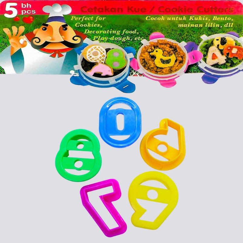 Cetakan kue eggsheet nugget roti kukis cookies cutter Numbers angka lengkap green leaf 1-10