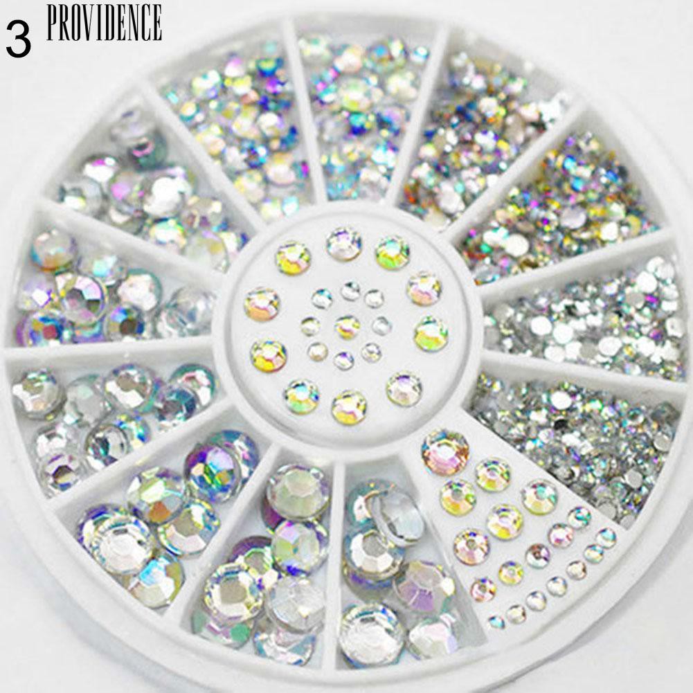 [Bayar Di Tempat] Colorful Shiny Nail Art Dekorasi Wheel Colorful Star DIY Manicure Aksesori