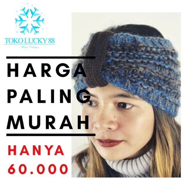 Bandana Rajut Wool Headband Winter Warm