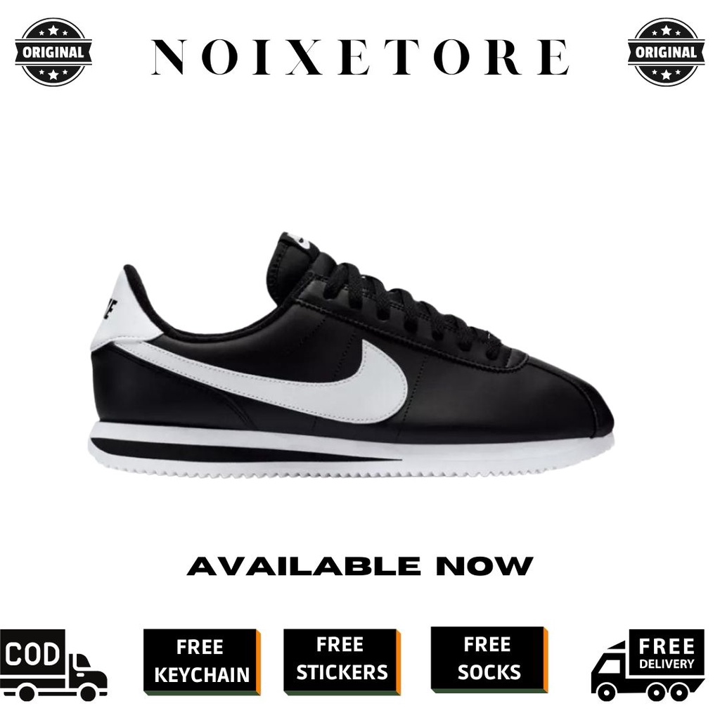 NIKE CORTEZ CLASSIC BLACK WHITE 100% ORIGINAL