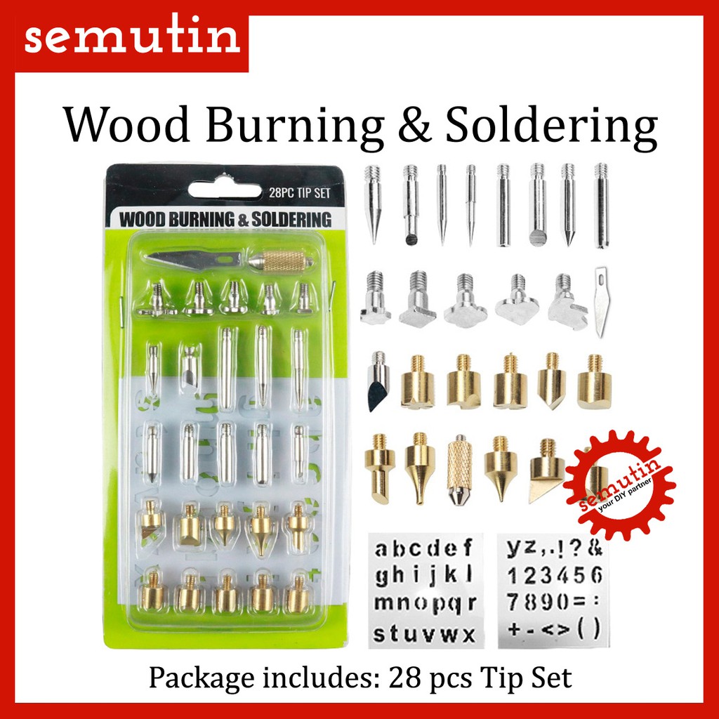 

Mata Solder Lukis Pyrography 28 in 1 / Ujung Tip Set