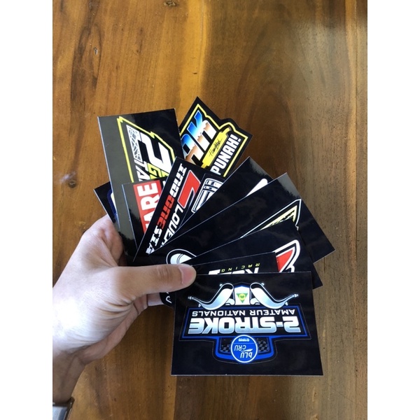 sticker stiker pack 2tak 2stroke rx king fiz r alfa variasi racing rcb helm