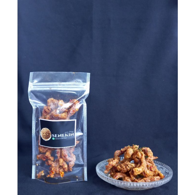 

usus krispi rasa pedas gurih aroma daun jeruk berat 250gr