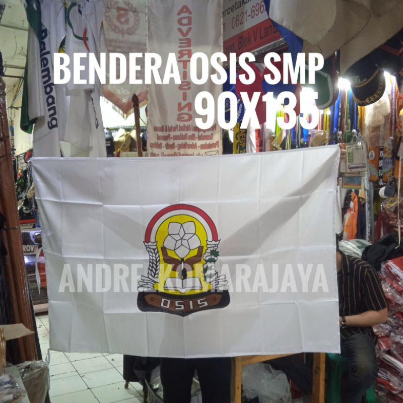 

bensera OSIS ukuran 90cmx135cm bahan satin ready stock