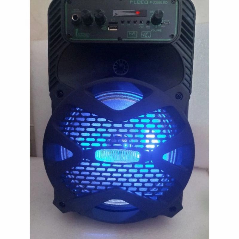 COD SPEAKER BLUETOOTH FLECO 8'5 INCH F-2308 LED PLUS MIC KARAOKE + REMOTE CONTROL//SPEAKER FLECO X-BASS//SPEAKER KARAOKE//SPEAKER SALON AKTIF