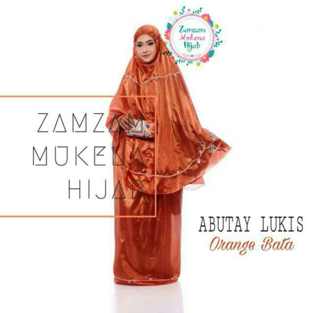 Zamzam Mukena Travel Abutay Lukis | Size Dewasa Parasit Parasut