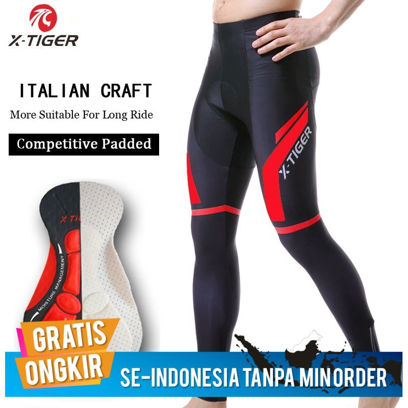 celana X-tiger dengan bantalan gel 5d Stoking Sepeda