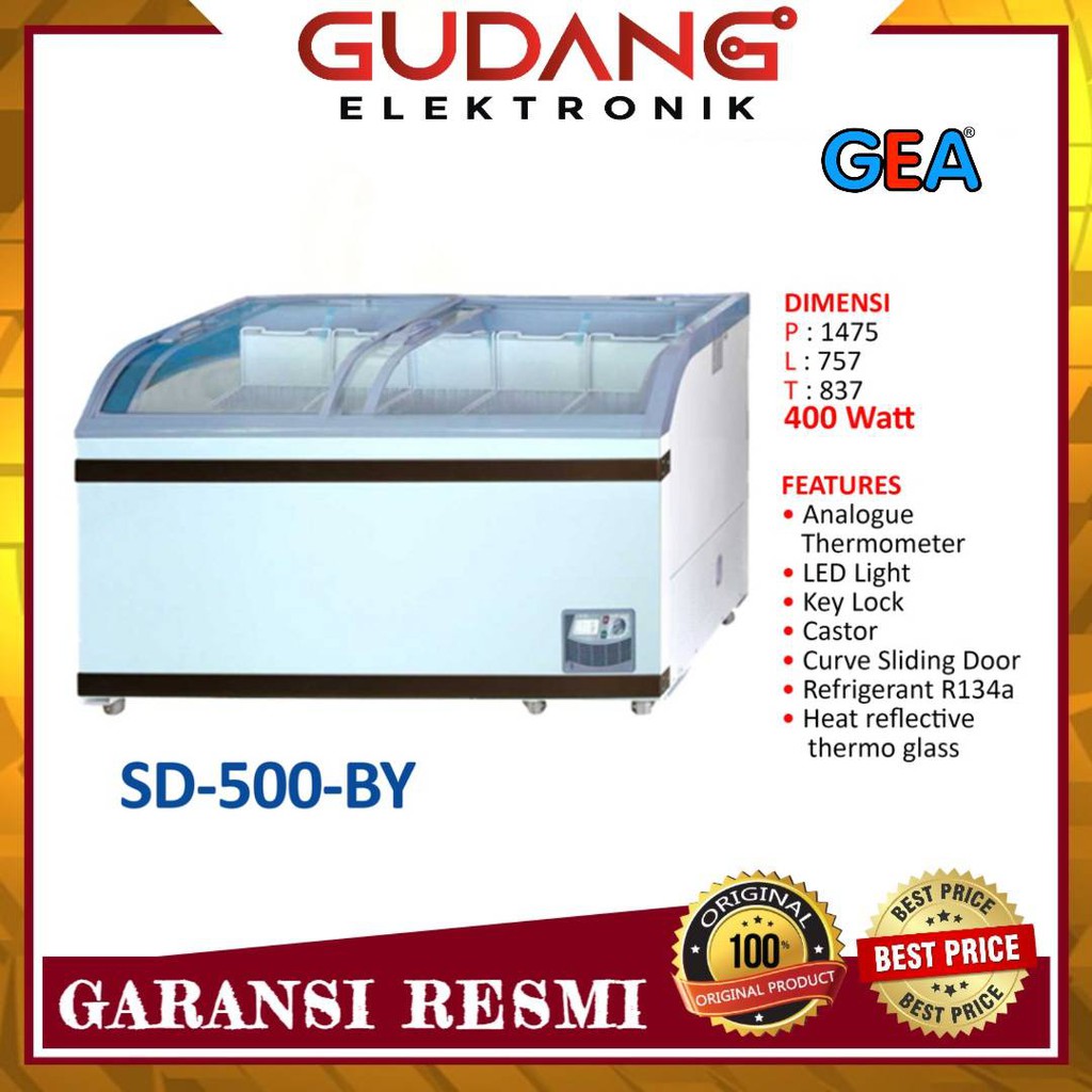 FREEZER SLIDING CURVE GEA SD500BY FREEZER KACA GEA SD 500 BY