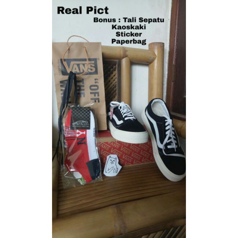 (Paket kumplit) Sepatu Vans Pria Oscoll Dt Premium | Vans Dt OldSkull Termurah